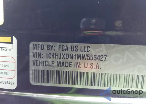 2021 Jeep Wrangler Unlimited Sport S 4X4 from USA, damaged, VIN 1C4HJXDN1MW555427